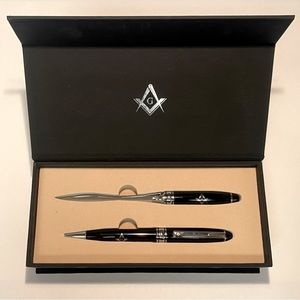 A Masonic pen & letter opener Gift Set.